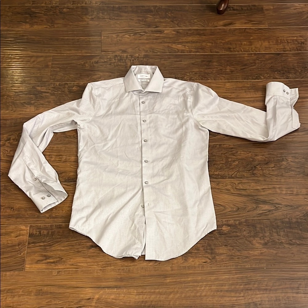 Calvin Klein Men's Gray Dress Shirt